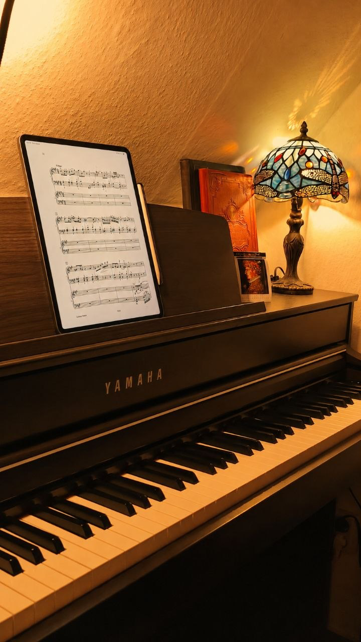 Klavier unter dem Dach